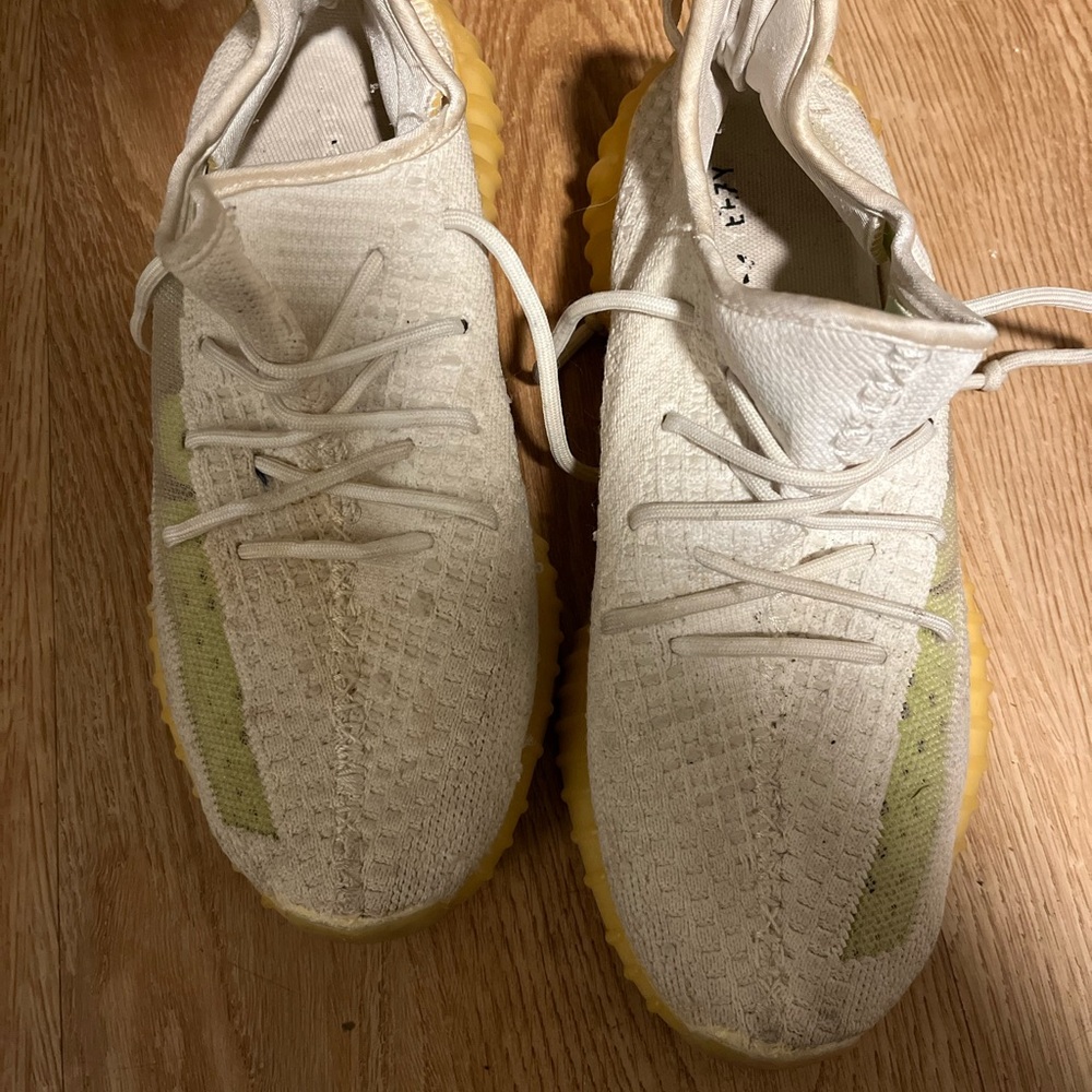 Yeezy Cream and Yellow Athletic Shoes - Picture 1 of 1